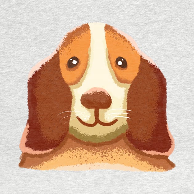 Cute basset hound dog by Dzulhan